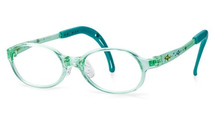 TKEC4 | Oval Green Kids Glasses