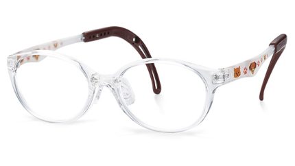 TKFC6 | Round Brown Kids Glasses