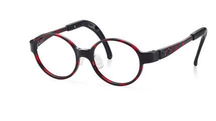TKBC25 | Round Red Camouflage Kids Glasses